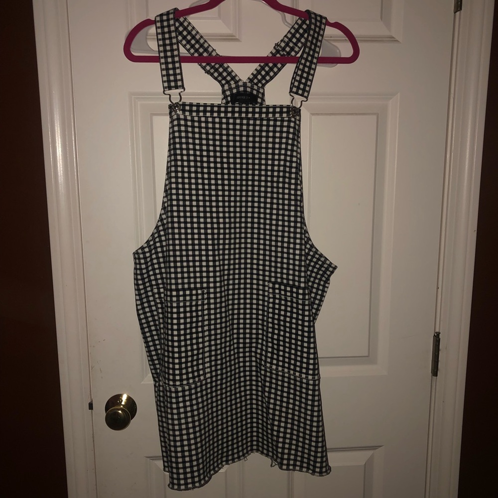 Forever 21 Gingham Overall Dress